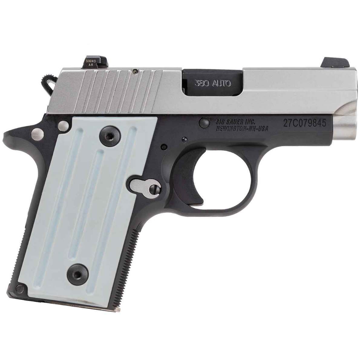 sig sauer p238 2 tone 380 auto acp 27in stainlessblack pistol 61 rounds california compliant 1663893 1 1